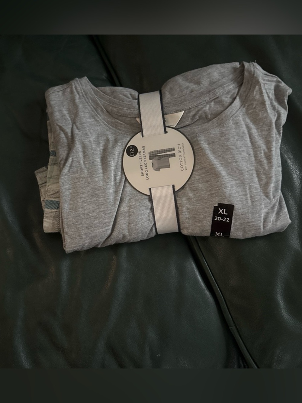 Men's Cotton-Rich Crew Neck T-Shirt - Gray - XL